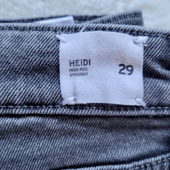 Hudson Heidi High Rise Straight Jeans in Foggy Night Sz 29 - Picture 9 of 11